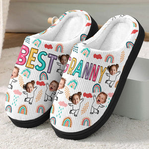 GeckoCustom Custom Kid Photo Best Granny Mother Gifts, Christmas Gift Slippers HO82 893010