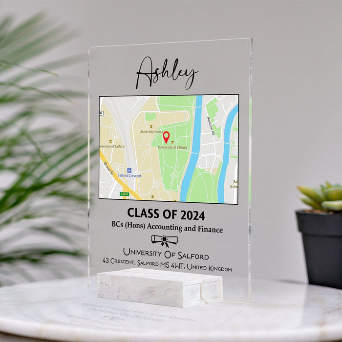 Premium Acrylic Personalized Graduation Commemorative Plaque –
