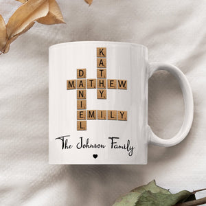 GeckoCustom Custom Name And Family Name Crosswords Puzzle Mug TH10 892213