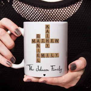 GeckoCustom Custom Name And Family Name Crosswords Puzzle Mug TH10 892213