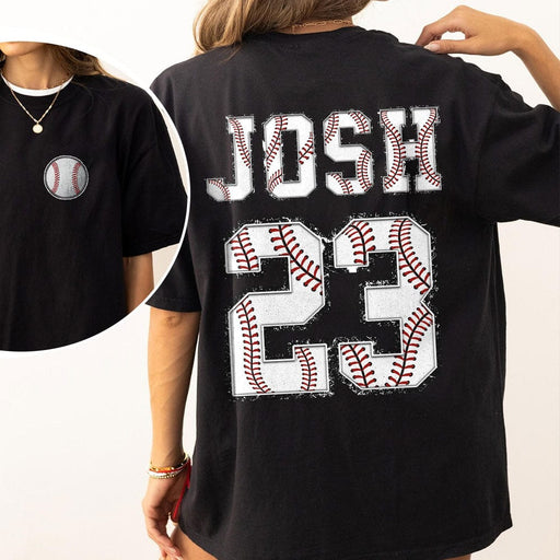 GeckoCustom Custom Name And Number For Baseball Lovers Shirt T368 890444 Basic Tee / Black / S