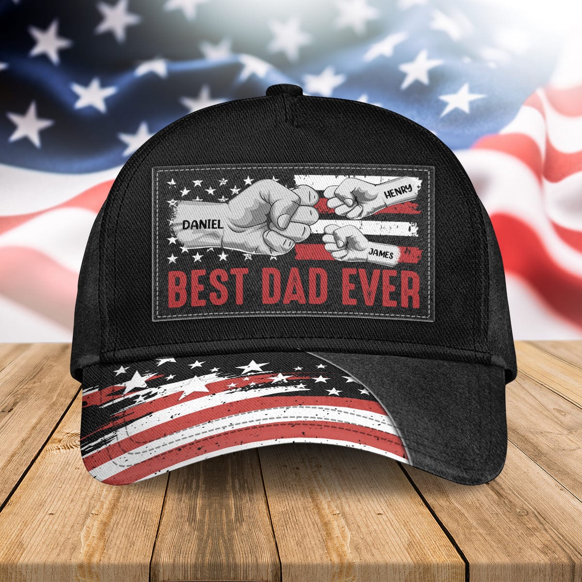GeckoCustom Custom Name Best Dad Ever Personalized Gift Classic Cap HA75 890720 Polyester