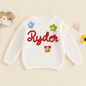 GeckoCustom Custom Name Birthday Gift For Baby Embroidered Sweater TH10 892011