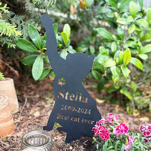 GeckoCustom Custom Name Cat Memorial Garden Stake TH10 891503