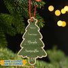 GeckoCustom Custom Name Christmas Tree Family Wood Ornament Personalized Gift HO82 893312 4"x4"