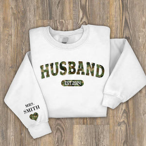 GeckoCustom Custom Name Couple Est Sleeve Printed Sweatshirt TH10 892327