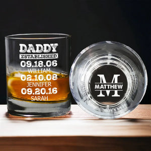 GeckoCustom Custom Name Dad Established Father's Day Rock Glass Personalized Gift N304 890853