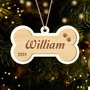 GeckoCustom Custom Name Dog Bone Christmas Ornament TH10 891697