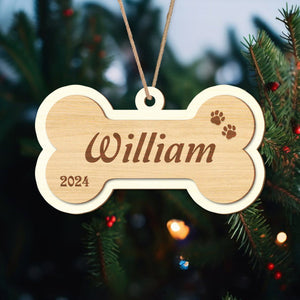 GeckoCustom Custom Name Dog Bone Christmas Ornament TH10 891697