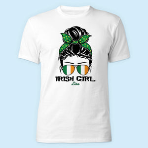 GeckoCustom Custom Name Irish Girl Shirt TH10 892305 Unisex T Shirt / White / S