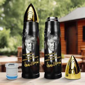 GeckoCustom Custom Name Let's Make America Great Again Trump Bullet Tumbler N369 890866