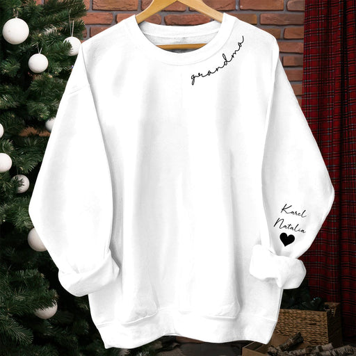 GeckoCustom Custom Name Mama On Sleeve Sweatshirt Personalized Gift TA29 890306