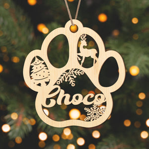 GeckoCustom Custom Name Personalized Christmas With Fur Babies Pet Wood Ornament HA75 891472 3.95" x 2.86" / Pack 1