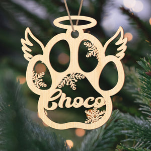 GeckoCustom Custom Name Personalized Christmas With Fur Babies Pet Wood Ornament HA75 891472 3.95" x 2.86" / Pack 1