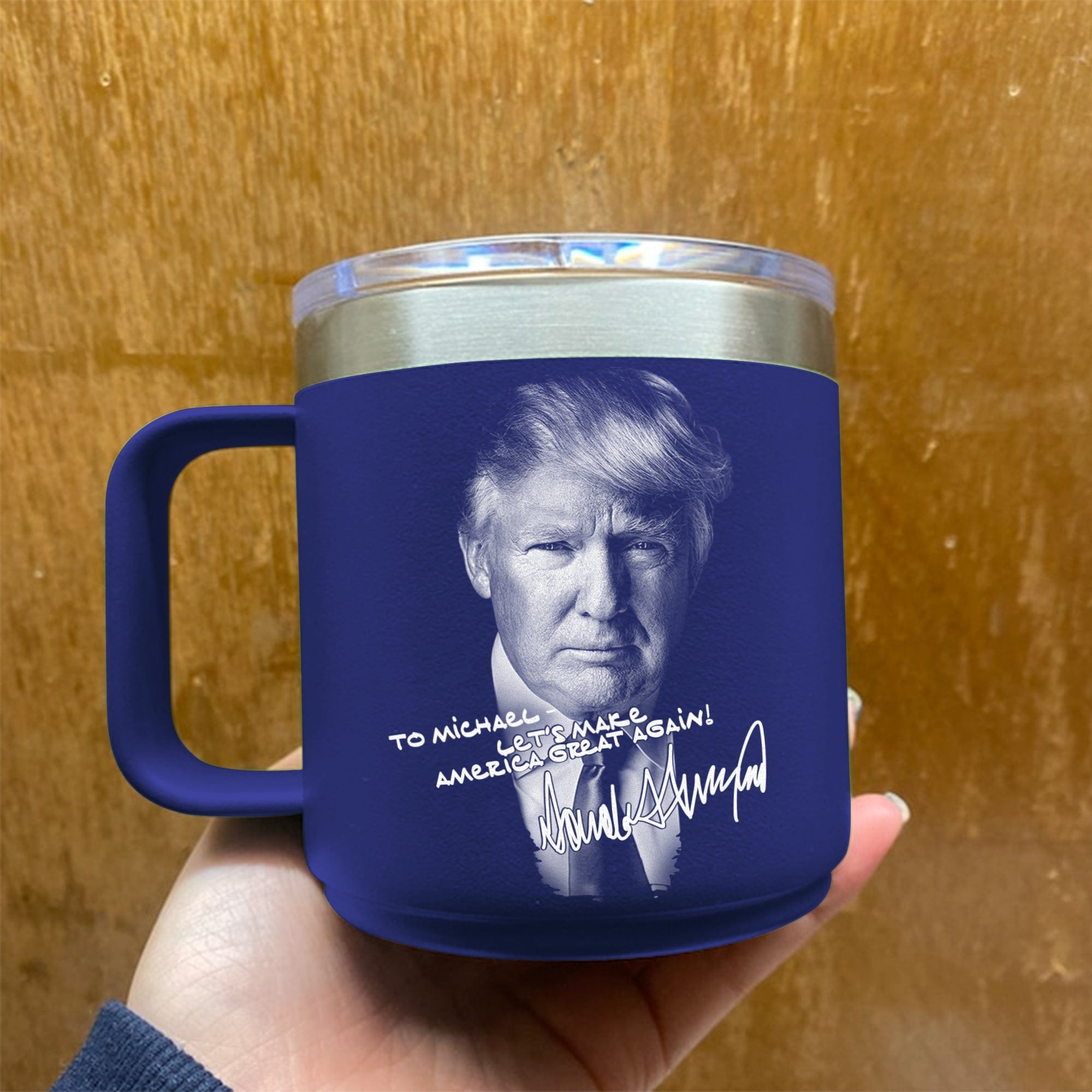 GeckoCustom Custom Name President Donald Trump 14oz Mug TH10 891255 14oz