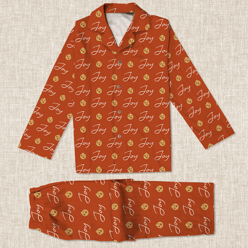 GeckoCustom Custom Name With Christmas Icons Vintage Pajamas TA29 889896 For Kid / Combo Shirt And Pants (Favorite) / 3XS