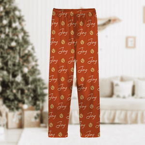 GeckoCustom Custom Name With Christmas Icons Vintage Pajamas TA29 889896 For Kid / Only Pants / 3XS