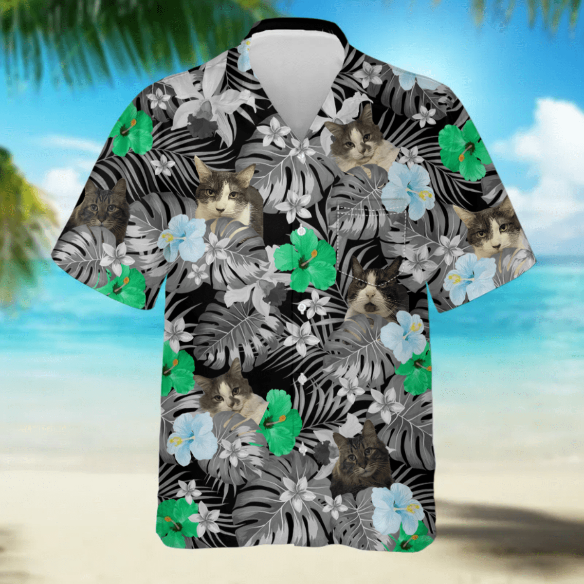 GeckoCustom Custom Order _ Hawaiian shirt 3XL / With pocket