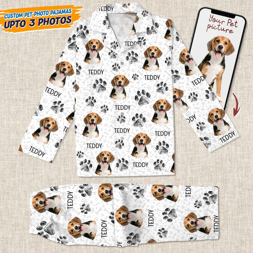 GeckoCustom Custom Pajamas Dog Cat Portrait Gift For Christmas N369 888684 54298