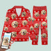 GeckoCustom Custom Pajamas Portrait Photo Christmas Pattern Dog Cat N369 888664 For Kid / Combo Shirt And Pants (Favorite) / 3XS