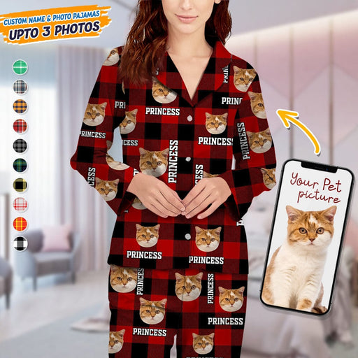 GeckoCustom Custom Pajamas Upload Photo Dog Cat With Christmas Pattern N369 54298 888737