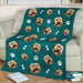 GeckoCustom Custom Pet Photo And Accessories Pattern Dog Cat Blanket T286 HN590 VPL Cozy Plush Fleece 60x80 Inches (Favorite)