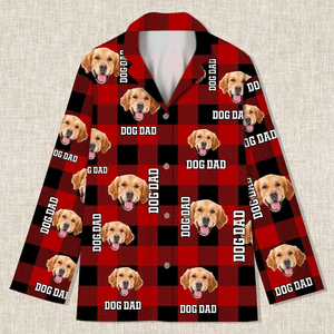 GeckoCustom Custom Pet Photo Christmas Flannel Pajamas N304 888729