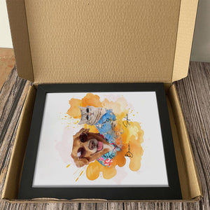 GeckoCustom Custom Pet Photo Watercolor Poster Canvas Picture Frame Personalized Gift For Dog Lovers Cat Lovers CH07 895192