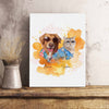 GeckoCustom Custom Pet Photo Watercolor Poster Canvas Picture Frame Personalized Gift For Dog Lovers Cat Lovers CH07 895192 Canvas / 8 x 12 inch
