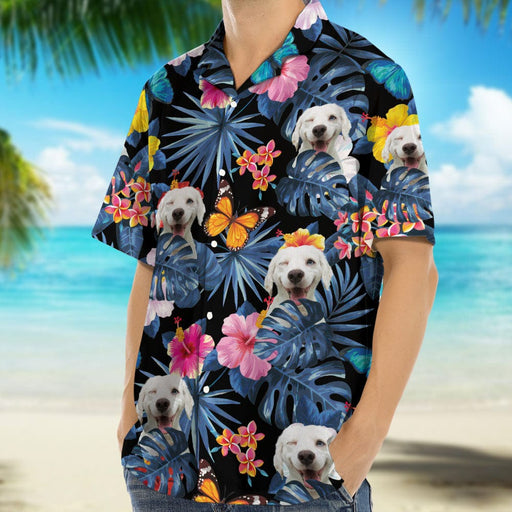 GeckoCustom Custom Pet Photo With Tropical Hawaii Shirt N304 890517