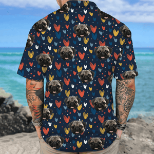 GeckoCustom Custom Pet Portrait Hawaii Shirt Personalized Family Face Gifts Valentines Gift HA75 895054