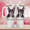 GeckoCustom Custom Pet Portrait Photo Dog Tumbler Iron Ring 40oz TA29 890342