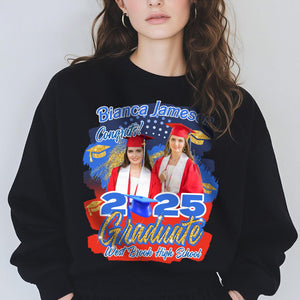 GeckoCustom Custom Photo 2024 Glitter Graduation Dark Shirt N304 890117