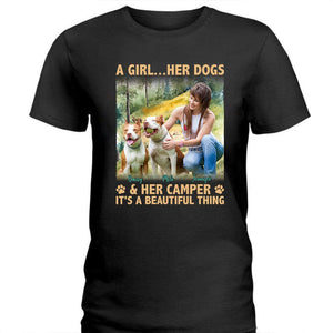 GeckoCustom Custom Photo A Girl And Her Dog Shirt N304 890459