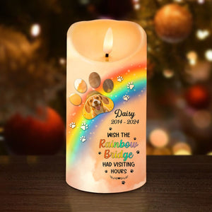 GeckoCustom Custom Photo A Piece Of My Heart Miss You Memorial LED Candle HA75 891949