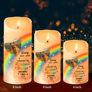 GeckoCustom Custom Photo A Piece Of My Heart Miss You Memorial LED Candle HA75 891949