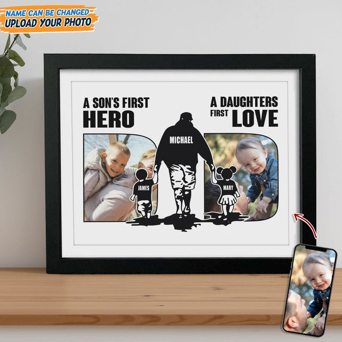 GeckoCustom Custom Photo A Sons First Hero A Daughters First Love Picture Frame N304 889213 8"x10"