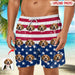 GeckoCustom Custom Photo America Flag For Dog Lover Beach Short N304 889235