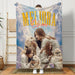 GeckoCustom Custom Photo And Add Name With Vintage Style Family Blanket N369 889950