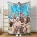 GeckoCustom Custom Photo And Add Name With Vintage Style Family Blanket N369 889950