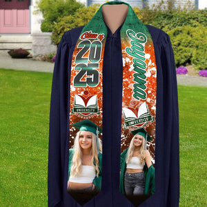 GeckoCustom Custom Photo And Name 2024 Graduation Stoles T368 890507 6x72 inch