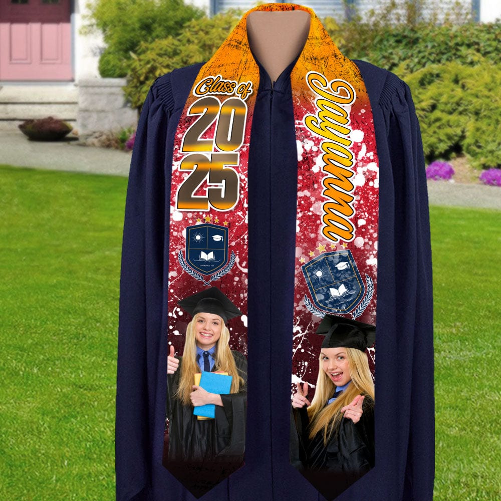 GeckoCustom Custom Photo And Name 2024 Graduation Stoles T368 890507 6x72 inch