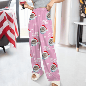 GeckoCustom Custom Photo and Name I Love My Dog, Cat Pants Christmas Gift TA29 HA75 892125