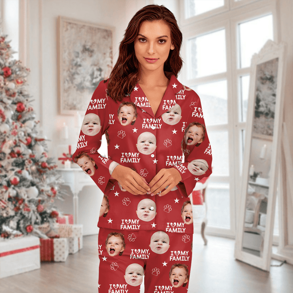 With Pictures Personalized Gifts Custom Family Christmas Pajama