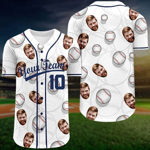 GeckoCustom Custom Photo And Name Sport Baseball Jersey Shirt For Kid T368 890845