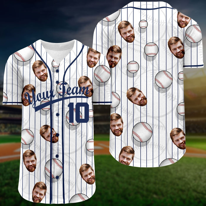 GeckoCustom Custom Photo And Name Sport Baseball Jersey Shirt T368 889563