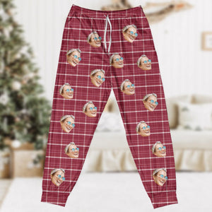 GeckoCustom Custom Photo And Name With Flannel Design Christmas Sleepwear TH10 891511