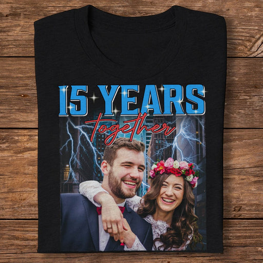 GeckoCustom Custom Photo And Year Together For Wedding Anniversary Dark Shirt N304 889990
