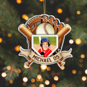 GeckoCustom Custom Photo Baseball Son Acrylic Ornament HA75 891056