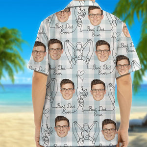 GeckoCustom Custom Photo Best Dad Ever Hawaiian Shirt N304 889185